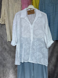 Camisa bordados blanca
