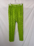 Pantalón baggy encaje verde flúor