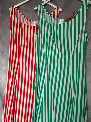 Vestido rayas rojas