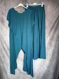 Conjunto Mocca azul petróleo