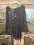 Jersey gris ganchillo