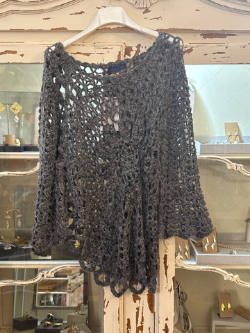 Jersey gris ganchillo