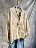 Camisa/ Sobrecamisa  Lazos beige