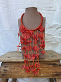 Collar flores naranja