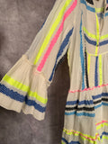 Vestido étnico corto rayas