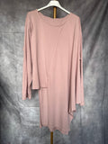 Camiseta larga asimétrica rosa