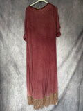 Vestido Boho lentejuelas granate