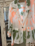 Chaqueta Tie- dye lino