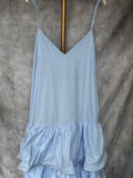 Vestido volantes azul