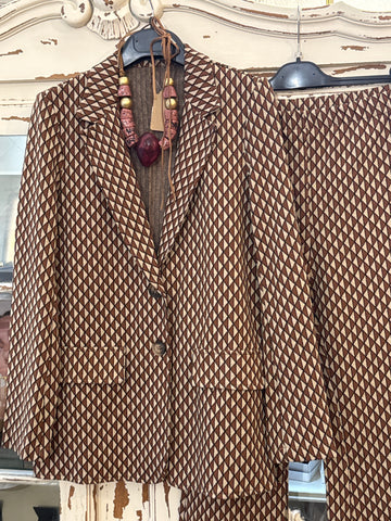 Traje Chaqueta Geométrico