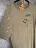 Camiseta kaki perlas