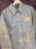 Camisa doble cuello azul