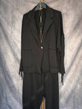 Chaqueta flecos negro