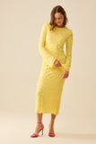 Vestido volantes amarillo