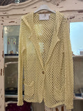 Chaqueta calada amarilla