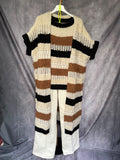 Chaleco largo punto patchwork