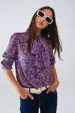 Blusa morada animal print