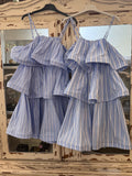 Vestido corto volantes