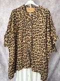 Camisa oversize print camel
