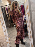 Blusa rombos Burdeos