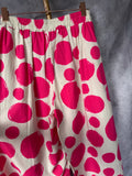 Pantalón  palazzo lunares fucsia