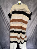 Chaleco largo punto patchwork