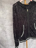Sudadera encaje capucha