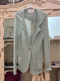 Chaqueta calada azul