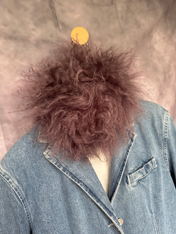 Cuello de pelo natural Lila