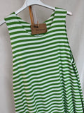 Camiseta asimétrica rayas verdes