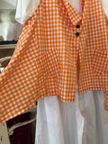 Chaleco Vichy naranja