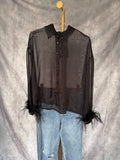 Camisa transparente Plumas