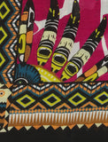 Pañuelo estampado negro