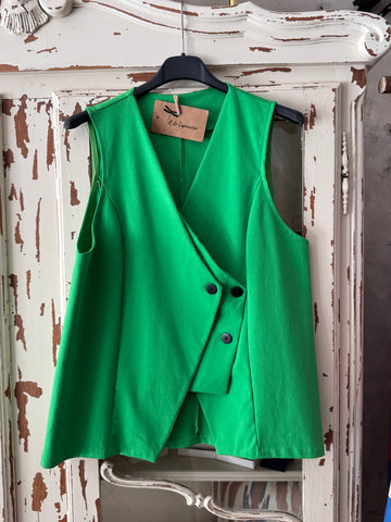Chaleco botones verde