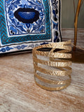 Brazalete Acero Dorado