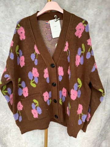 Chaqueta punto flores