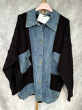 Chaqueta punto combinada con vaquero