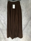 Pantalón palazzo micropana marrón