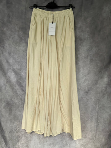 Pantalón palazzo micropana crudo