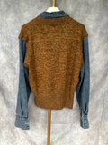 Jersey corto con vaquero y pedrería