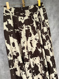 Pantalón palazzo estampado vaca