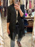 Vestido alargador tul negro
