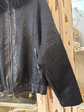 Bomber capucha pelo natural