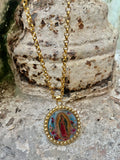 Medallón Boleado Virgen de Guadalupe.